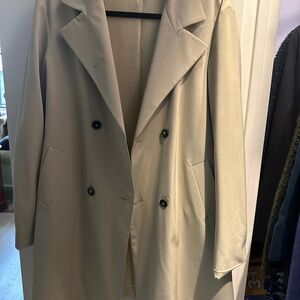 Jil Sander Tan Pea Coat Timeless Tailored Design